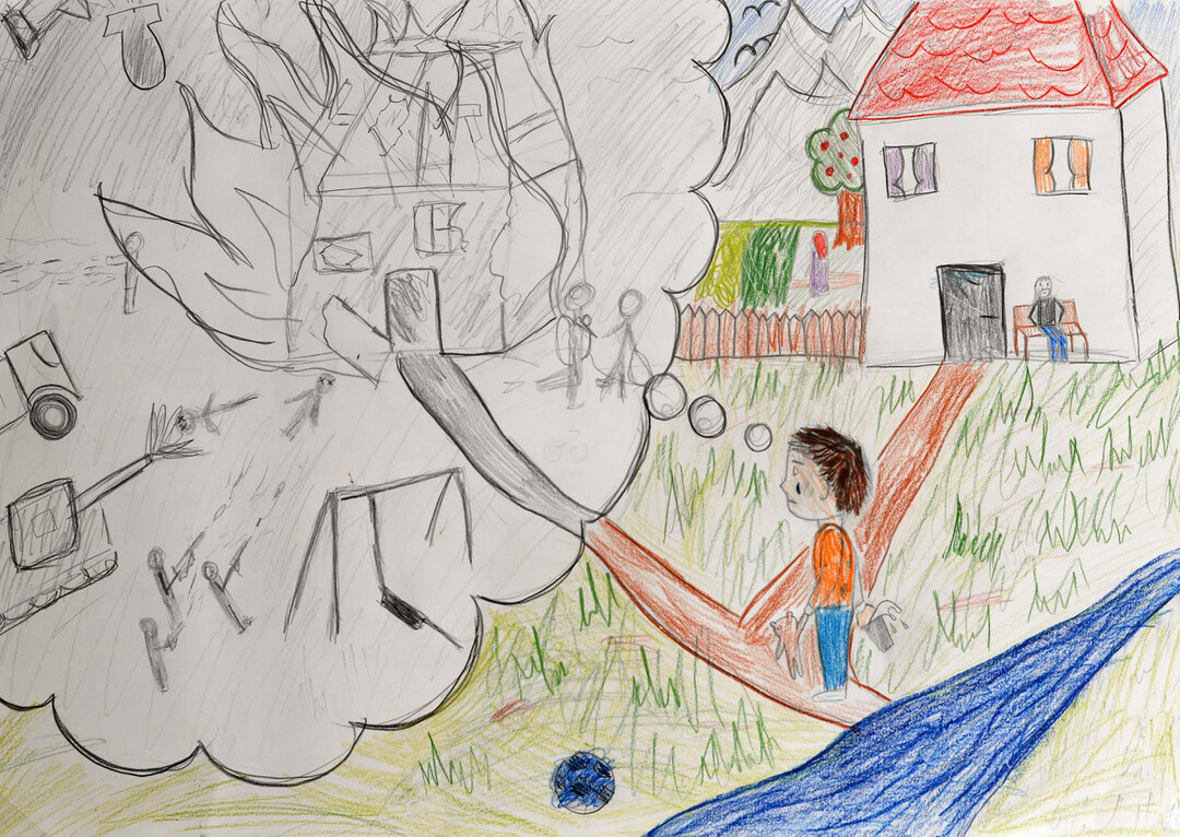 So unterschieldich wie die Schicksale der Flüchtlinge sind, so unterschieldich sind die Bilder geworden, die die Jugendlichen im KJK-Haus gemalt haben. 